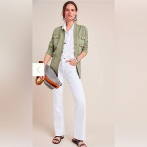 Anthropologie McGuire Ginsburg Bootcut High Rise White Jeans